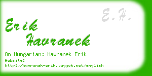 erik havranek business card